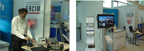 ERCIM at the Smart Systems/ TTTech Booth at the ARTEMIS Conference Exhibition, Graz 2006.