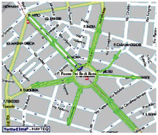 Figure 2: A traffic circle - Piazza Re in Rome.