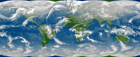 Figure 1: Improved representation of small-scale processes, such as clouds and convection, is of great importance for more accurate weather and climate modelling. Representation by random processes, known as stochastic parameterization, is a promising new approach in this area. Copyright 2008 EUMETSAT.