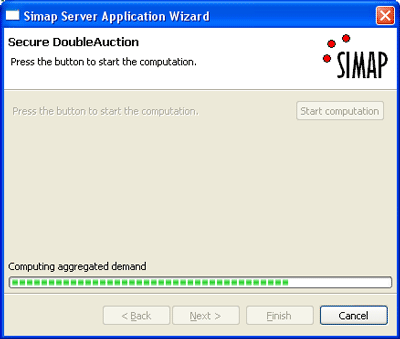 Figure 2: One of the three the server applications during the computation.