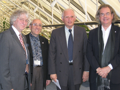 From left: Keith Jeffery (ERCIM President), Laurent Kott (INRIA Transfert), Günter Verheugen and Jérôme Chailloux (ERCIM Manager). 