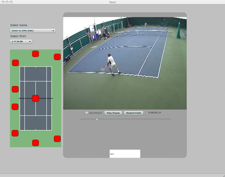 Figure 1: Coaching tool developed for Tennis Ireland.